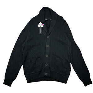 Strellson Taro Cardigan Sweater Cable Knit Grey Size L